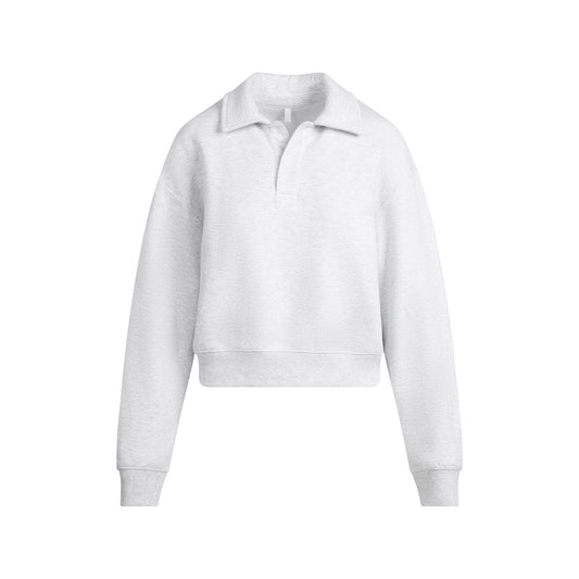 SKIMS Cotton Fleece Polo Sweatshirt