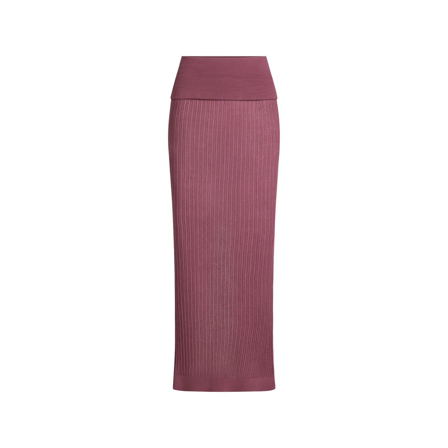 SKIMS Sheer Knit Foldover Maxi Skirt