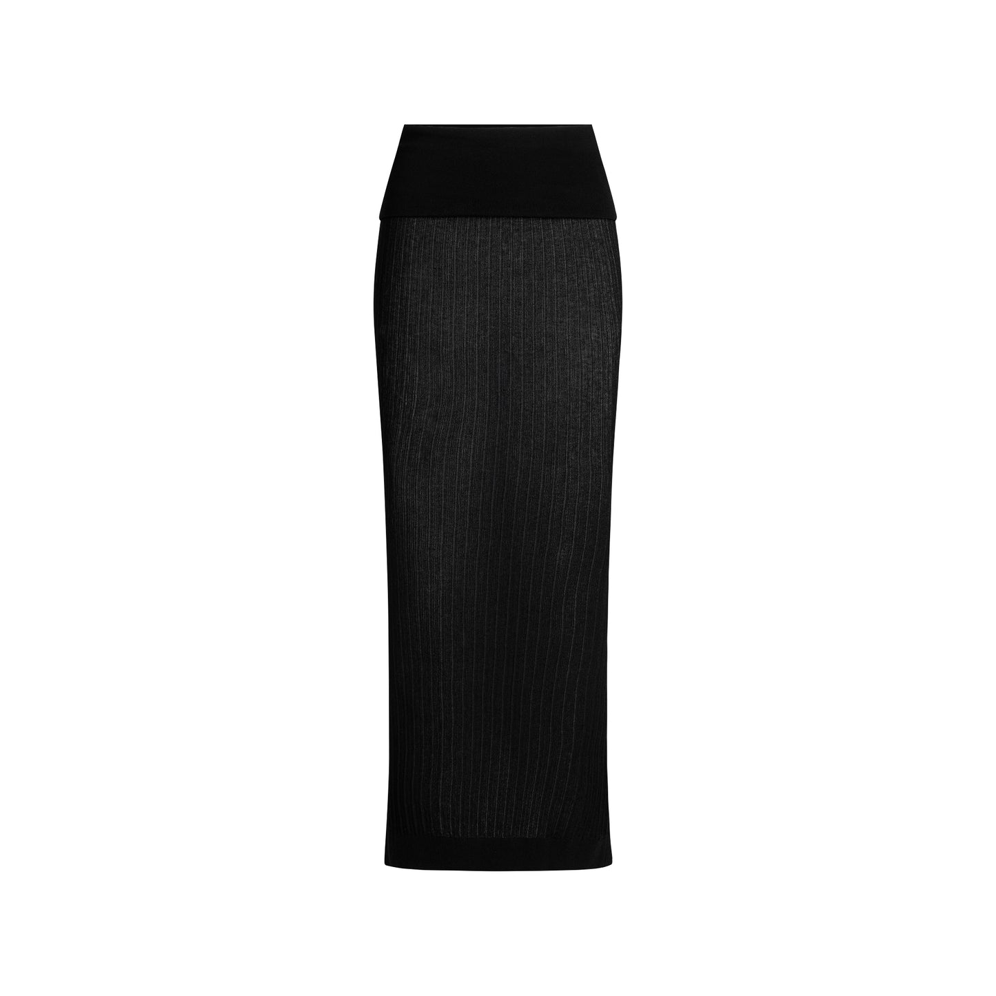 SKIMS Sheer Knit Foldover Maxi Skirt