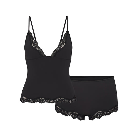 SKIMS Fits Everybody Lace Cami And Boyshort Set