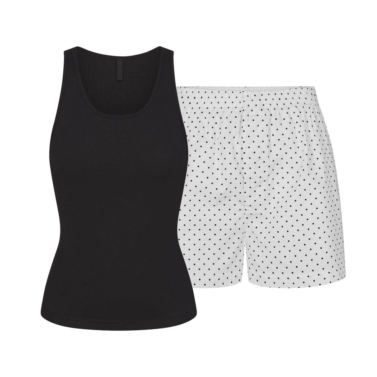 SKIMS Cotton Poplin Sleep Tank And Boxer Set