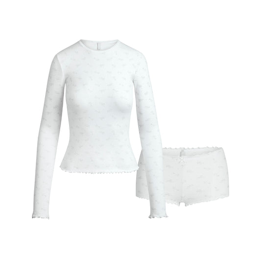 SKIMS Pointelle Long Sleeve Set
