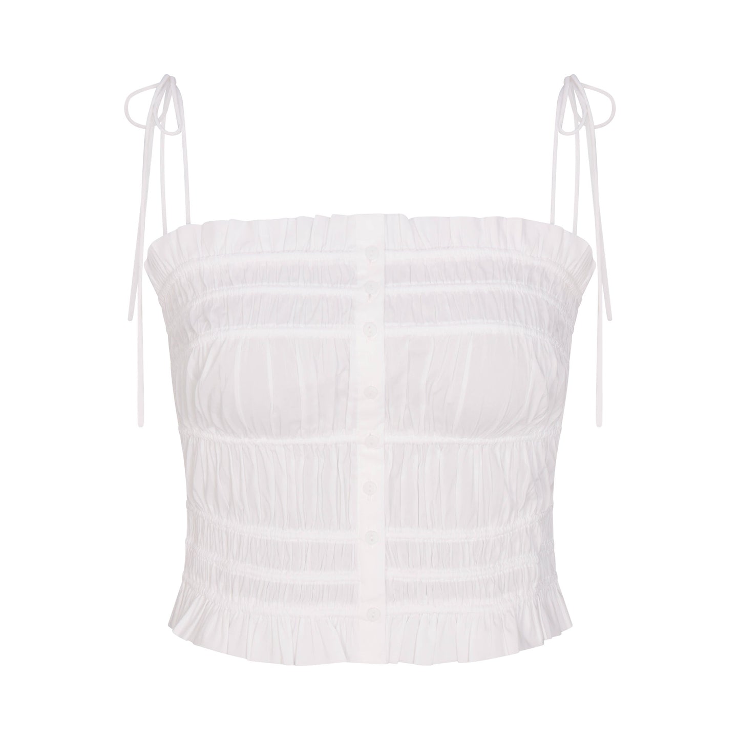 SKIMS Poplin Apparel Ruffle Cami