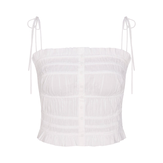 SKIMS Poplin Apparel Ruffle Cami