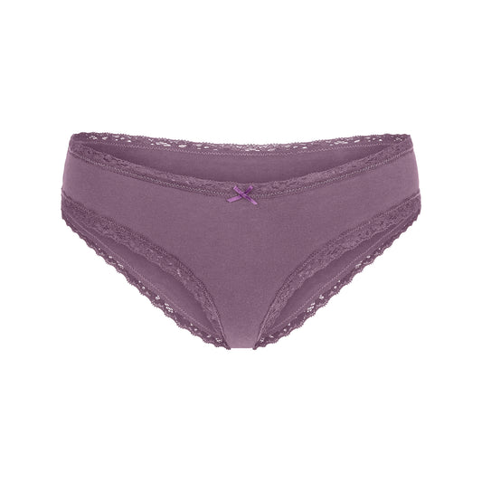 SKIMS Lightweight Cotton Lace Trim Brief