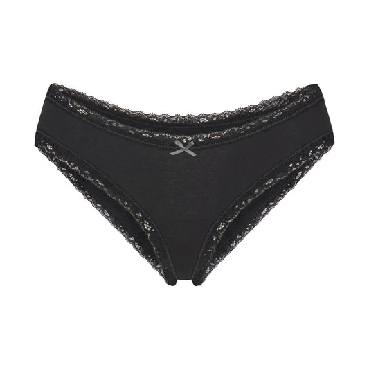 SKIMS Lightweight Cotton Lace Trim Brief