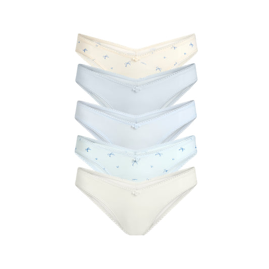 SKIMS Fits Everybody Picot Tanga 5-Pack