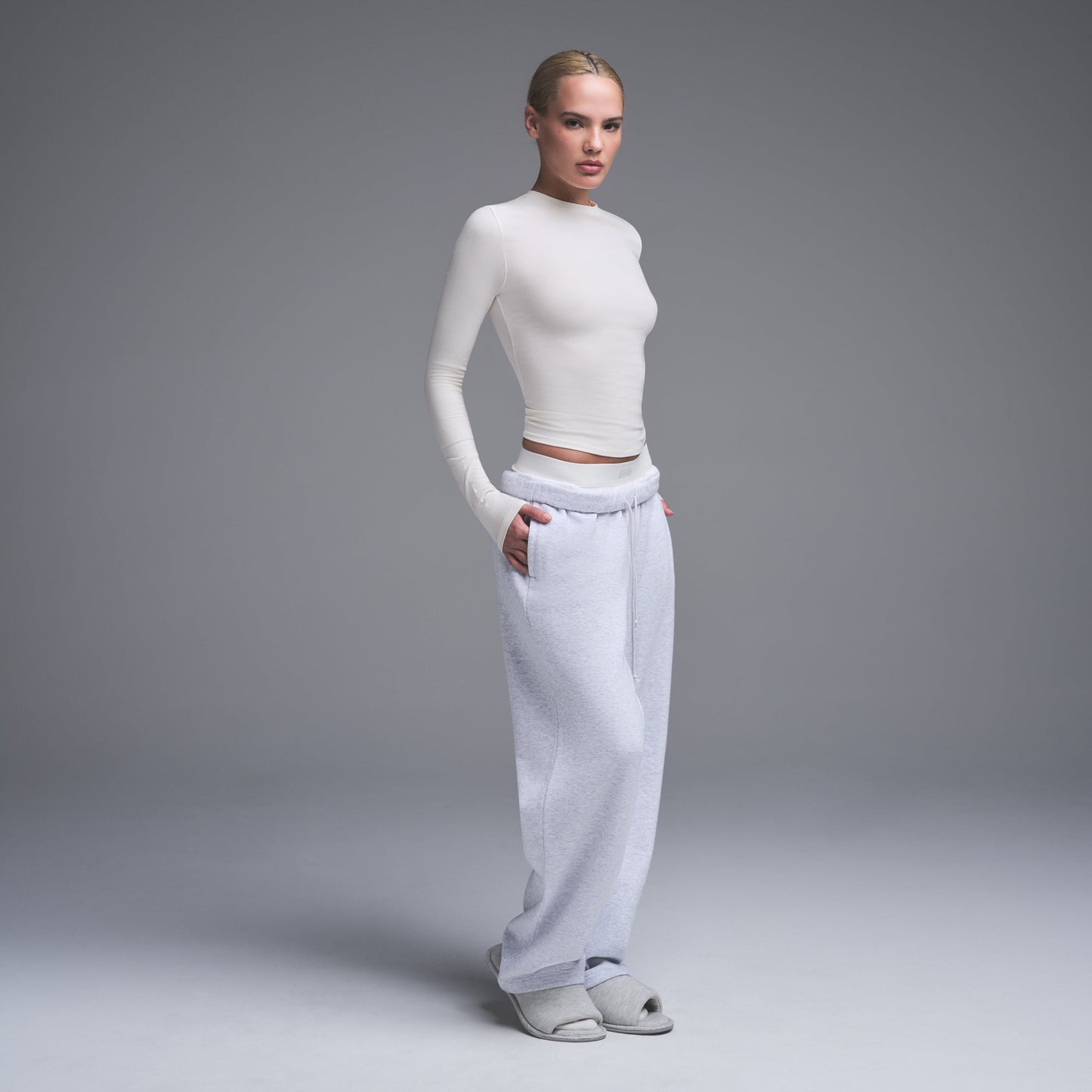 SKIMS Cotton Jersey Long Sleeve T-Shirt