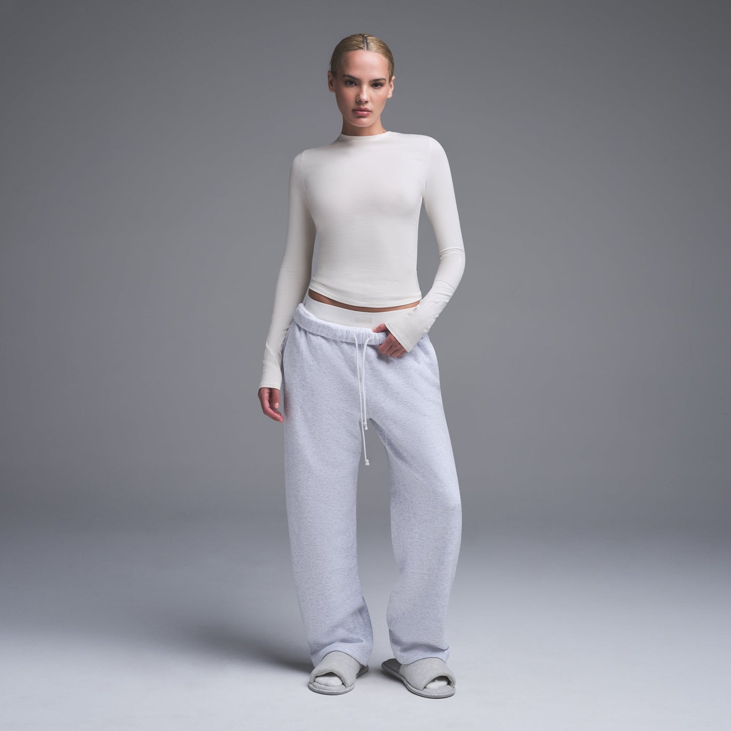 SKIMS Cotton Jersey Long Sleeve T-Shirt