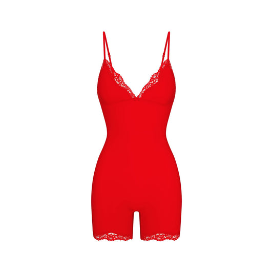 SKIMS Fits Everybody Lace Triangle Onesie