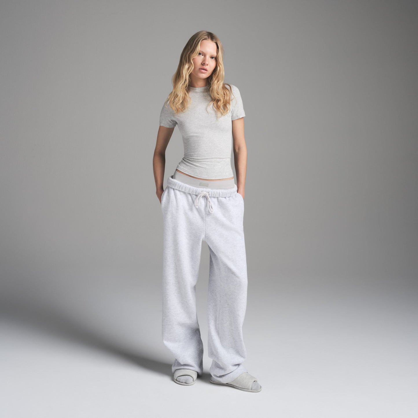 SKIMS Cotton Fleece Classic Straight Leg Pant