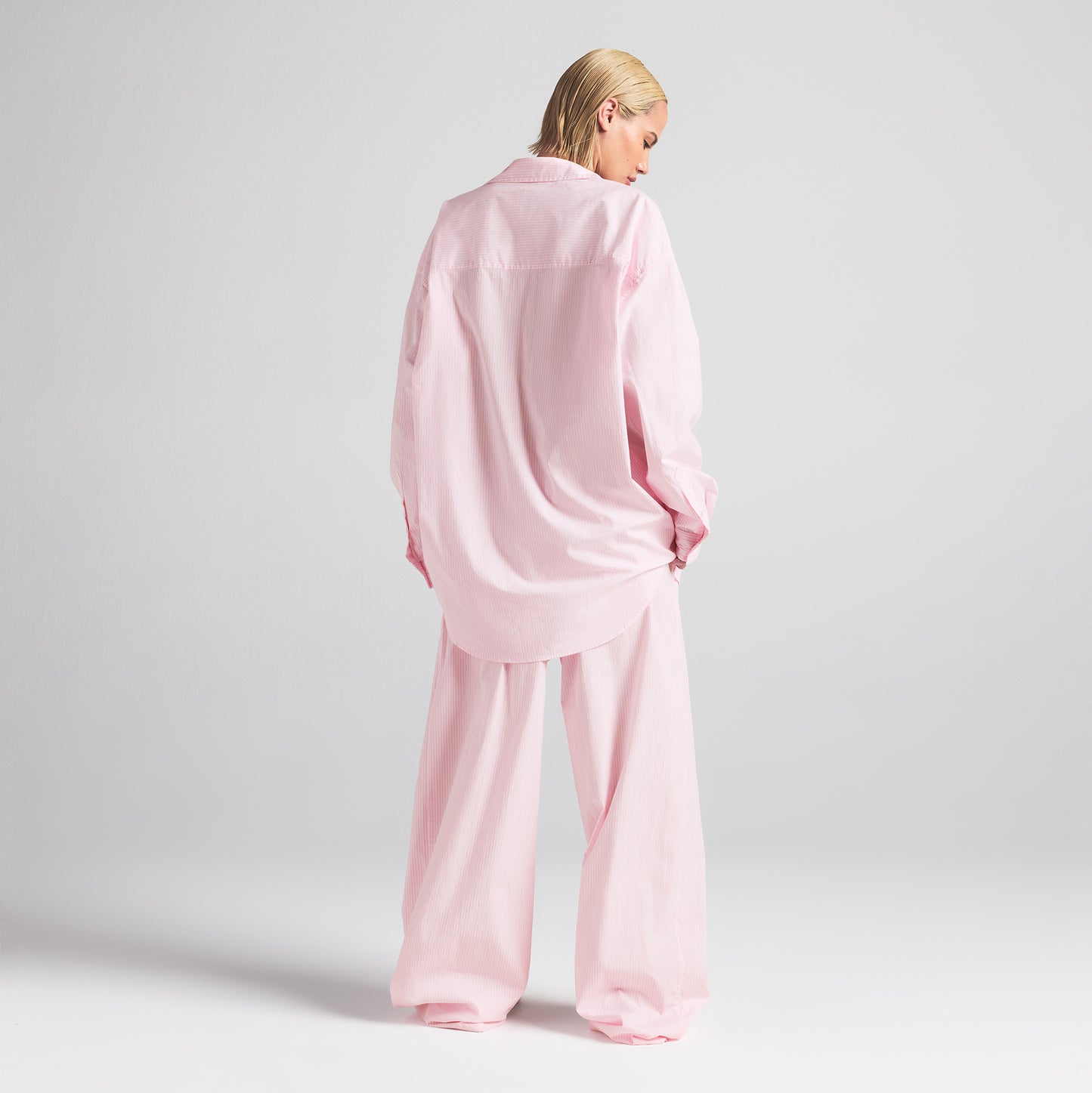 SKIMS Cotton Poplin Sleep Oversized Long Set