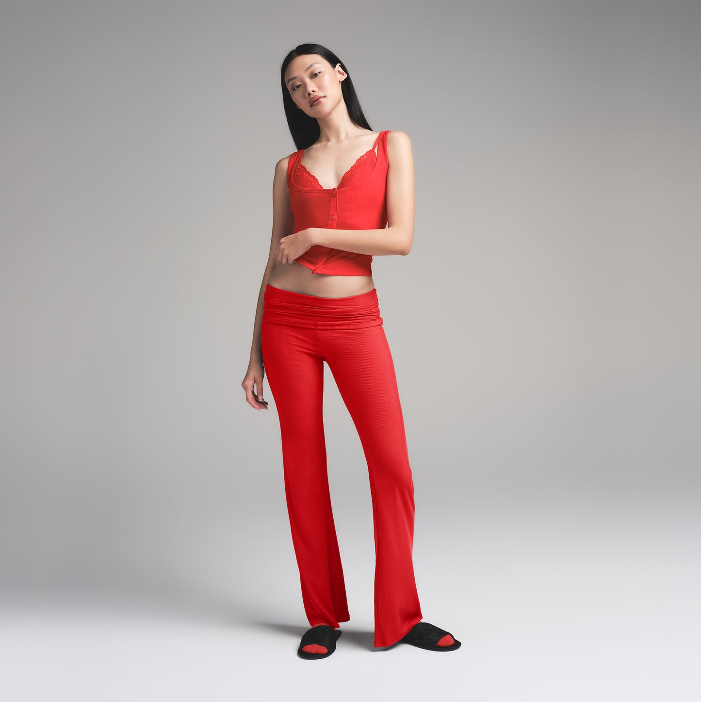 SKIMS Soft Lounge Lace Tank With Lace Bralette