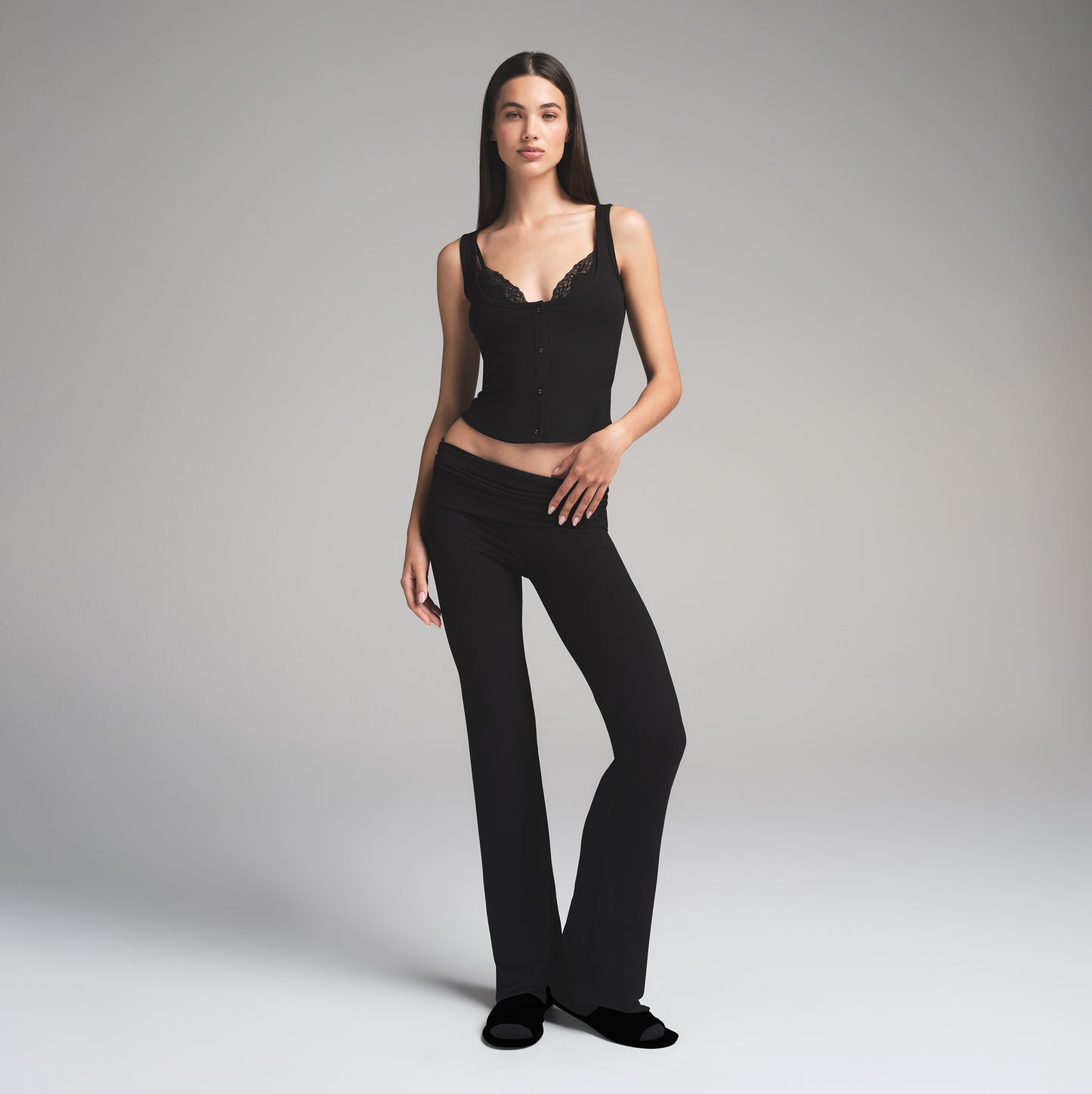 SKIMS Soft Lounge Lace Tank With Lace Bralette