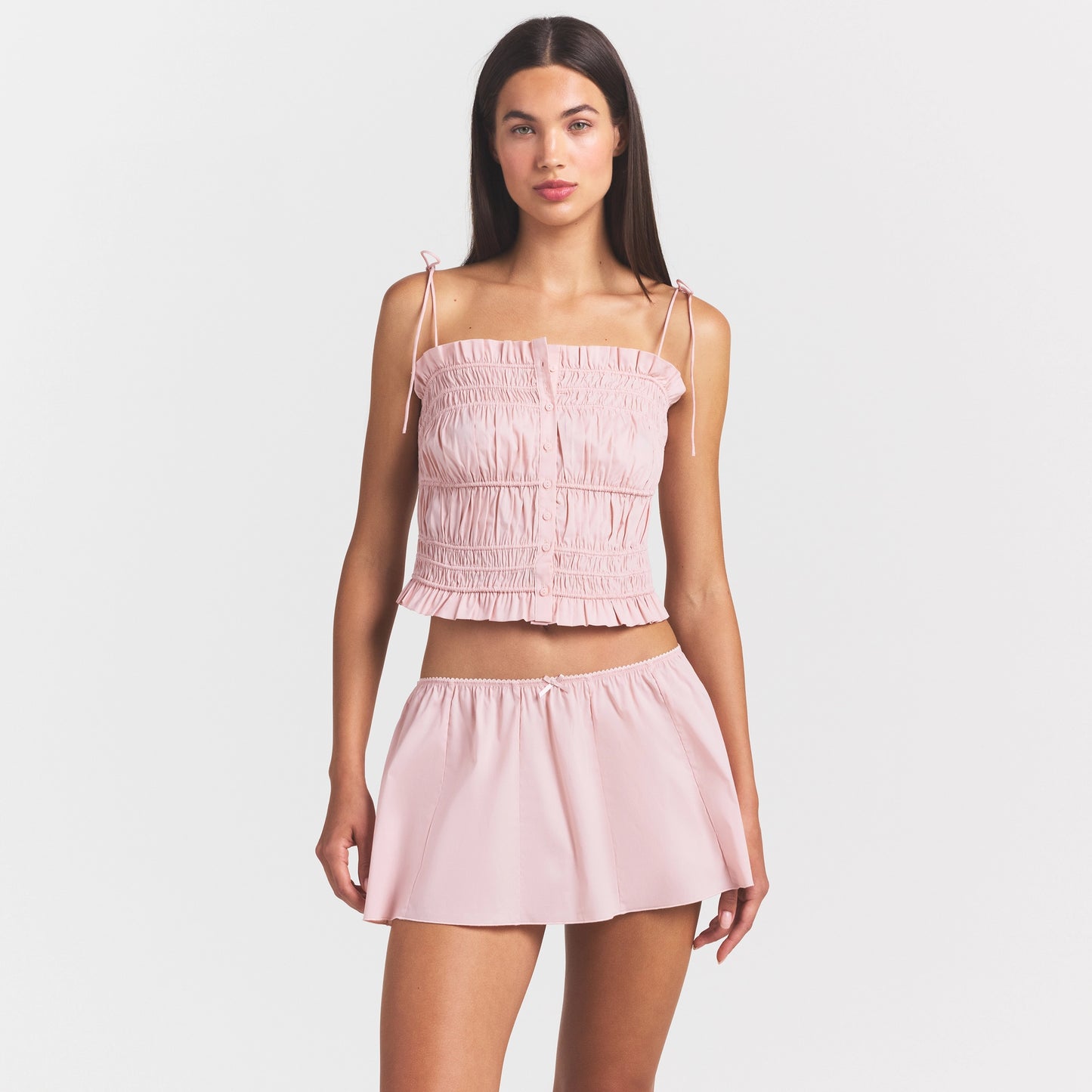 SKIMS Poplin Apparel Ruffle Cami