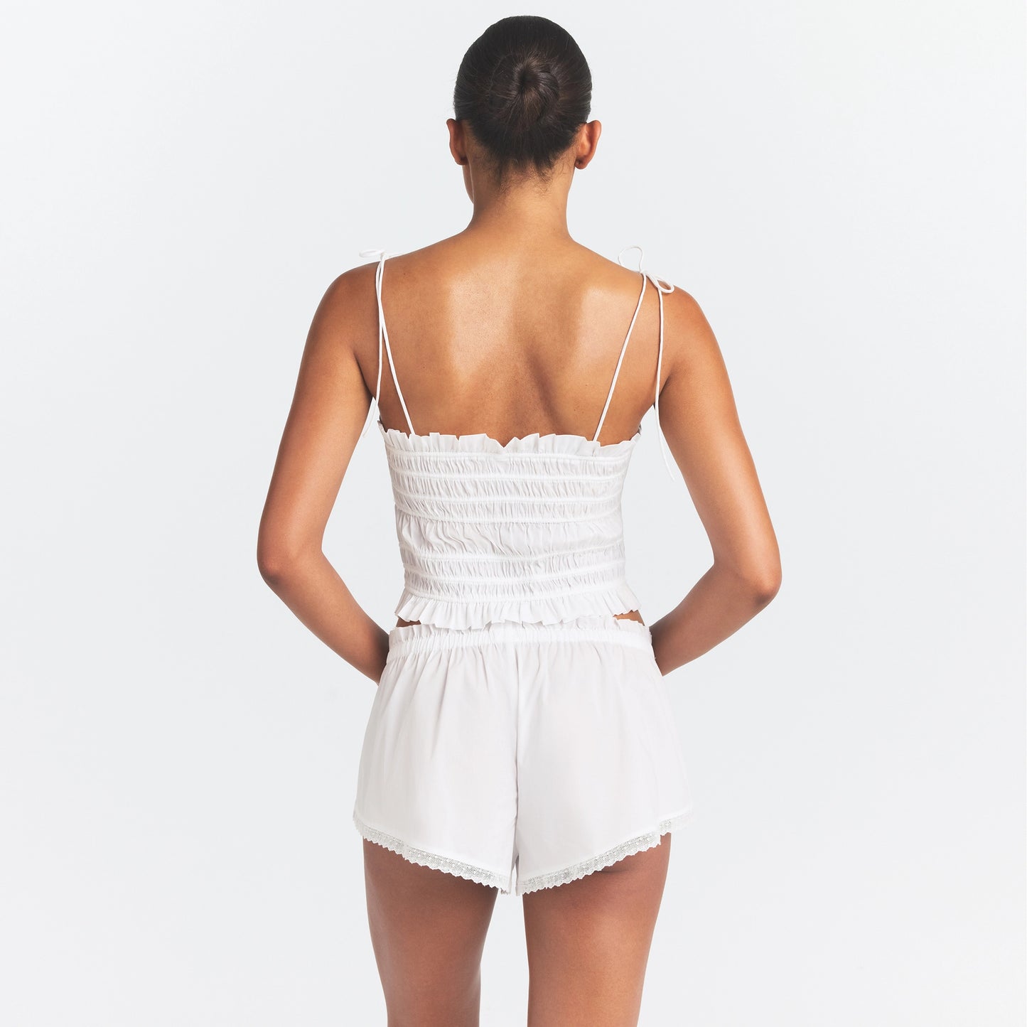 SKIMS Poplin Apparel Ruffle Cami