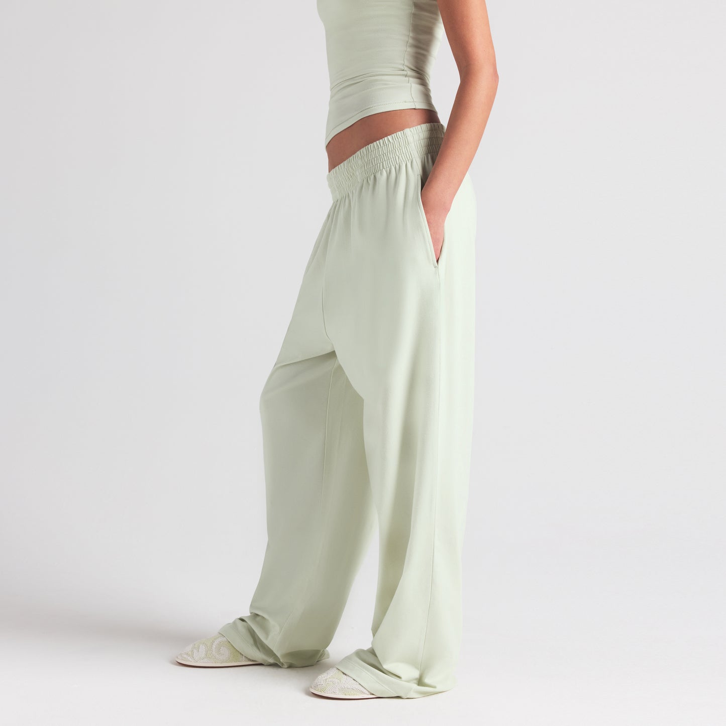 SKIMS Cotton Jersey Wide Leg Pant