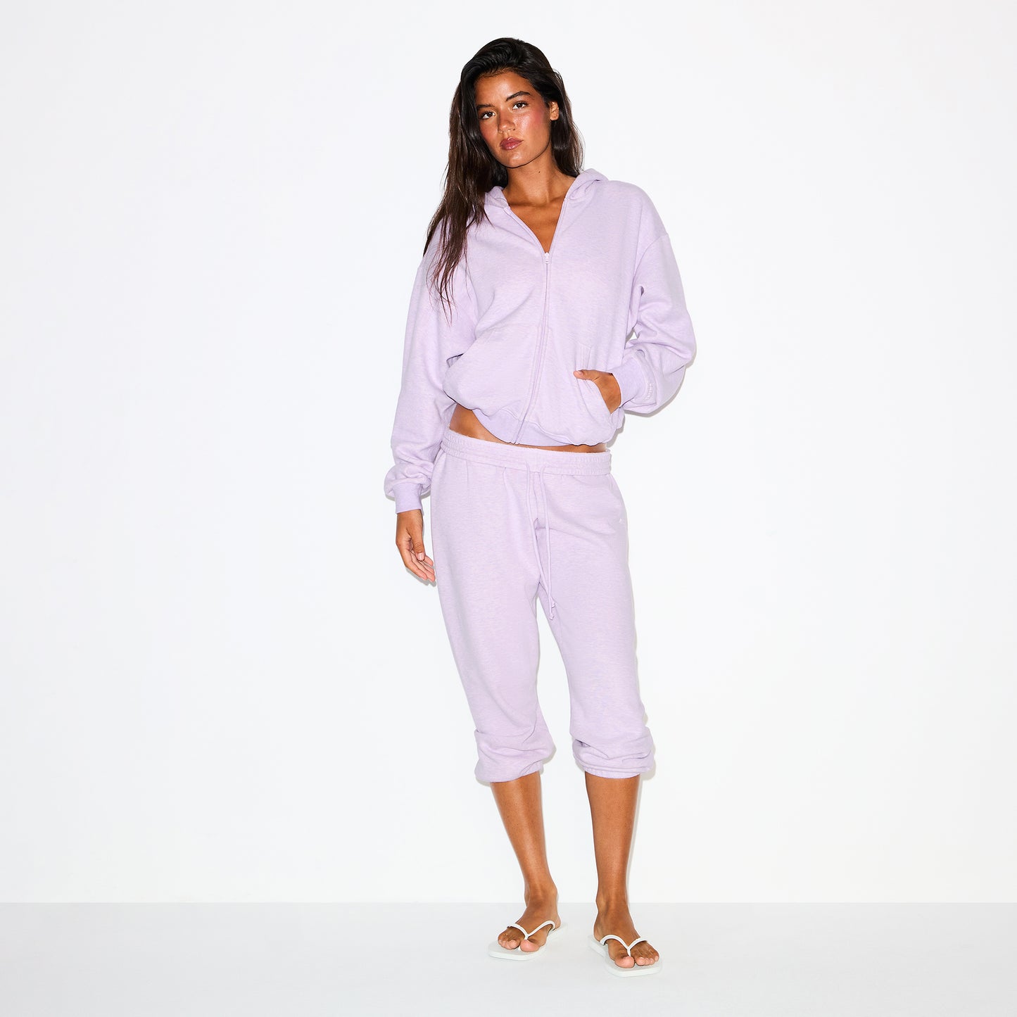 SKIMS Cotton Fleece Classic Zip Up Hoodie