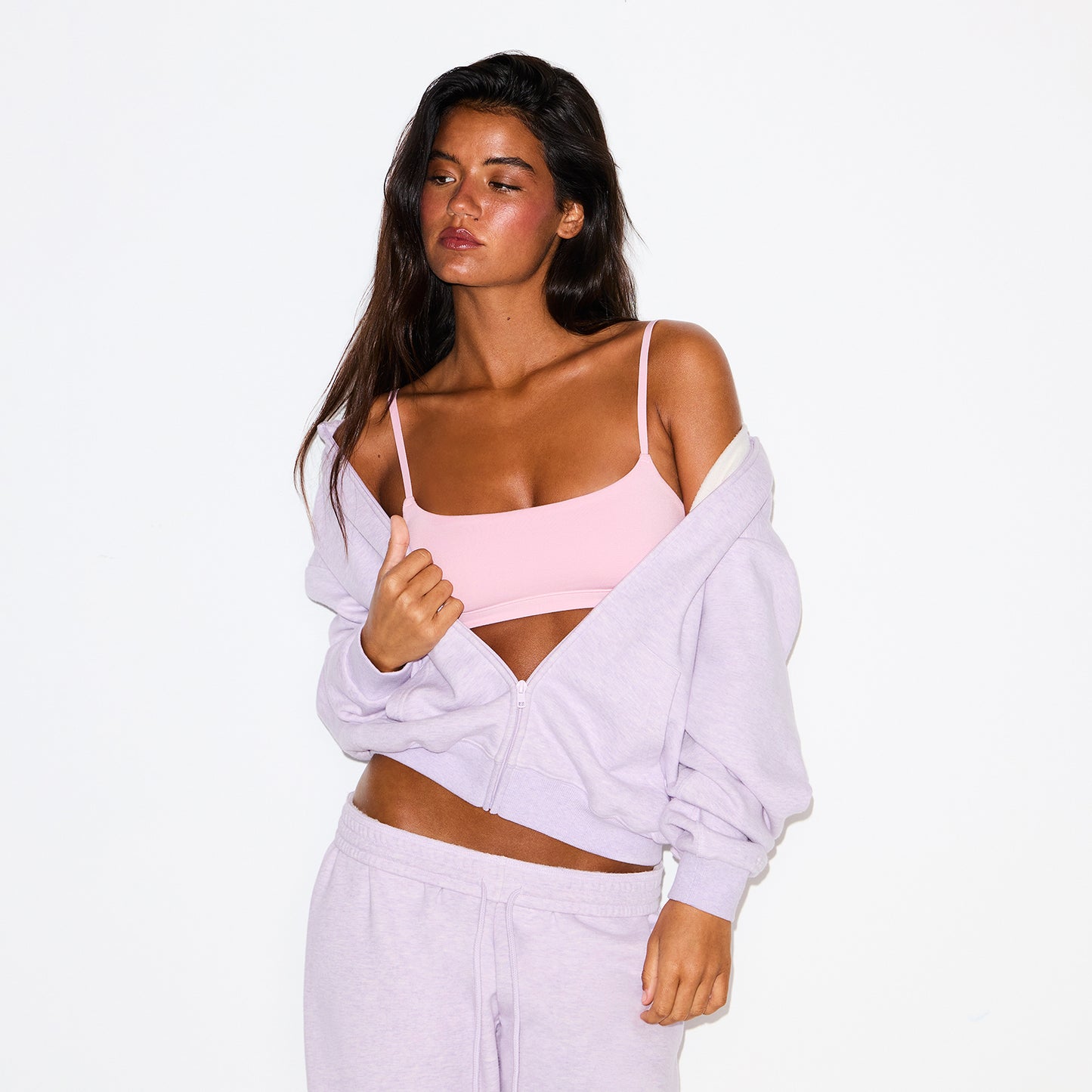 SKIMS Cotton Fleece Classic Zip Up Hoodie